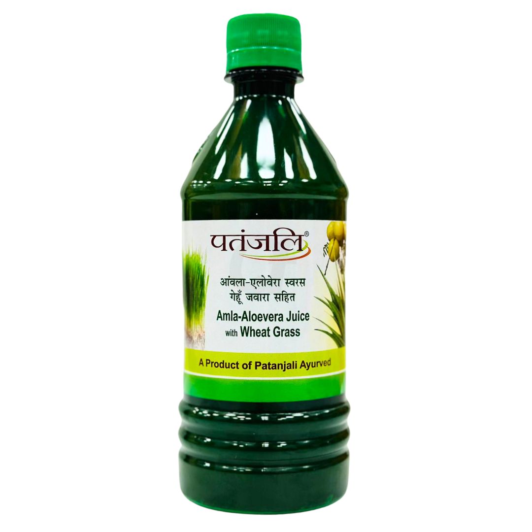 Patanjali Amla Aloevera juice with Wheat Grass