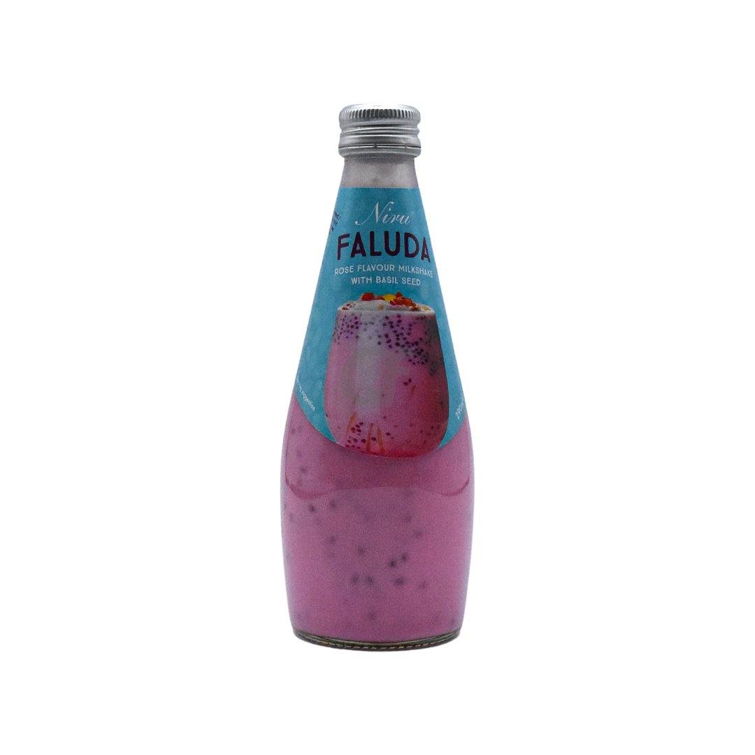 rose basil seed drink Niru Brand Faluda (Rose flavour milkshake with basil seed)