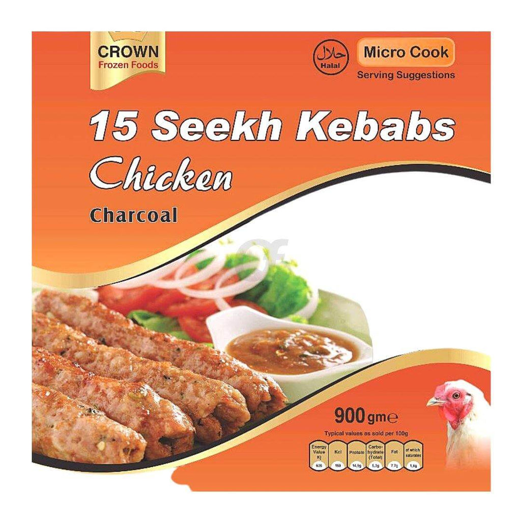 CROWN Chicken Charcoal Seekh Kebab 15's