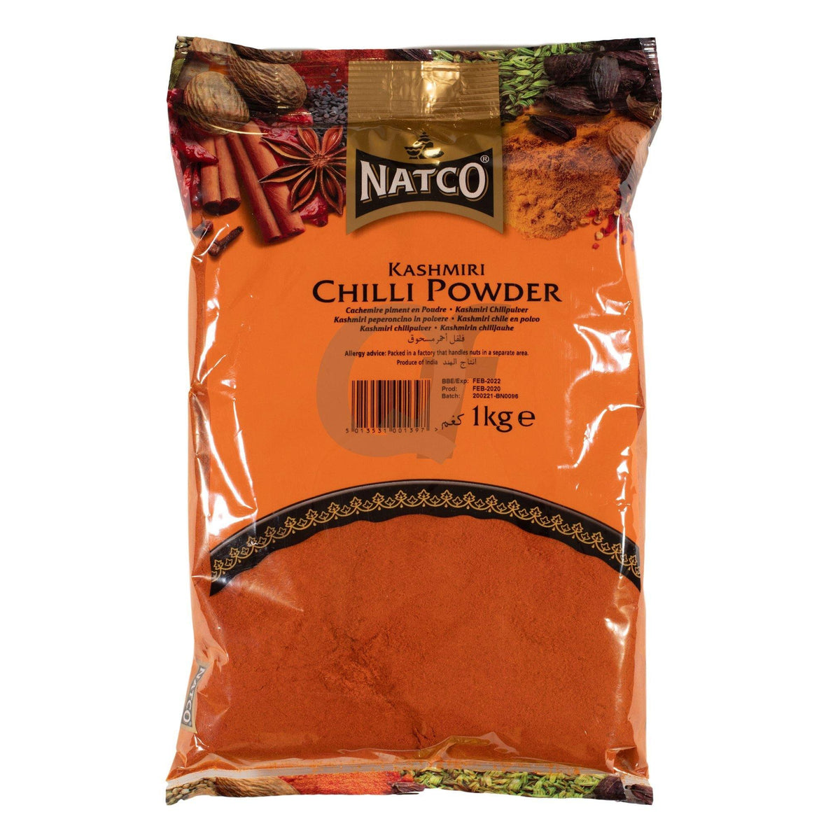 Natco Kashmiri Chilli Powder For Adding Heat And Red Colour To Dishes - 400g