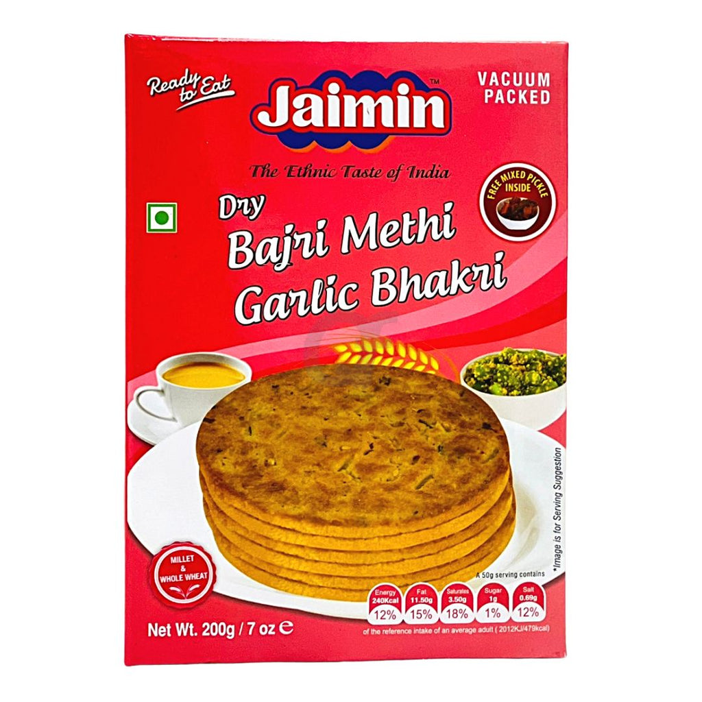 Jaimin dry bajri methi garlic bhakri