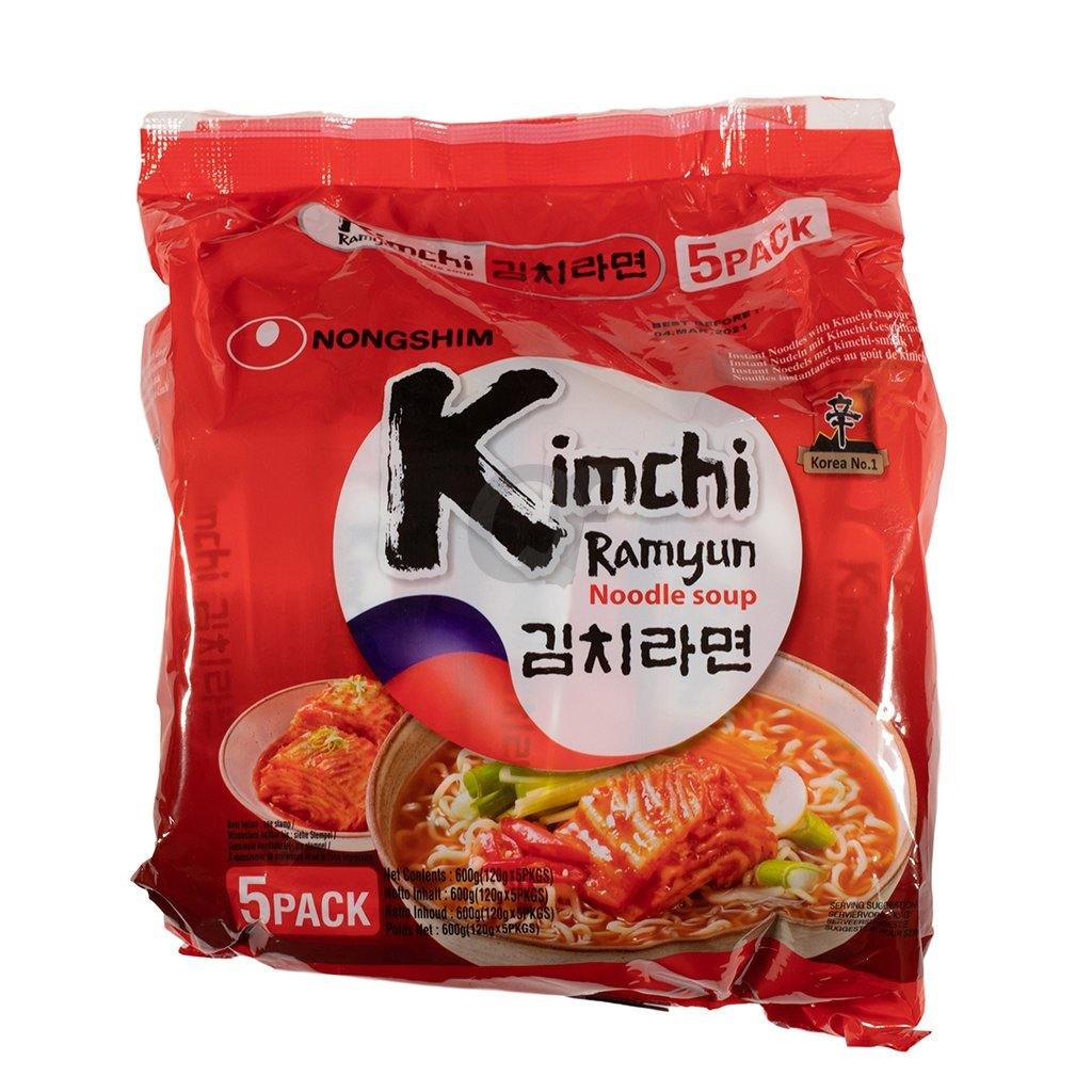 Nongshim Kimchi Ramyun Noodle Soup (5 Pack) 600g