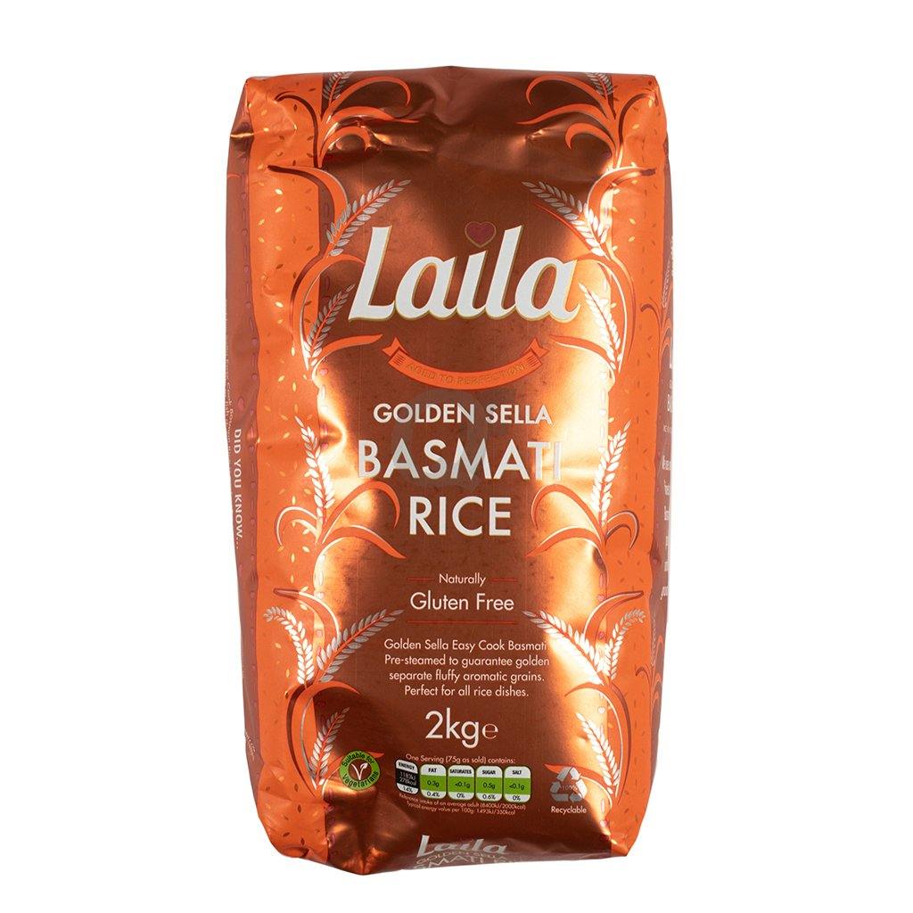 Laila Golden Sella Basmati Rice 2Kg Laila Gold Basmati RiceGolden