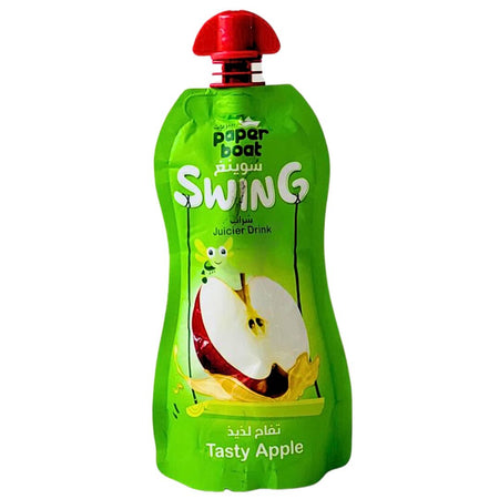 Paper boat swing tasty apple