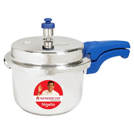 Wonderchef Nigella Pressure Cooker-Blue-Stainless Steel- OL
