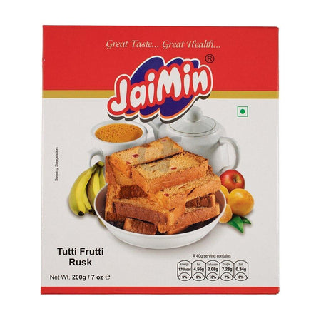 Jaimin Tutti Frutti Rusk 200g