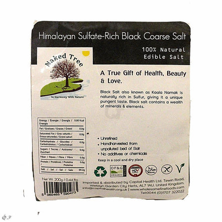 Naked Tree Himalayan Sulfate-Rich Black Coarse Salt 200g