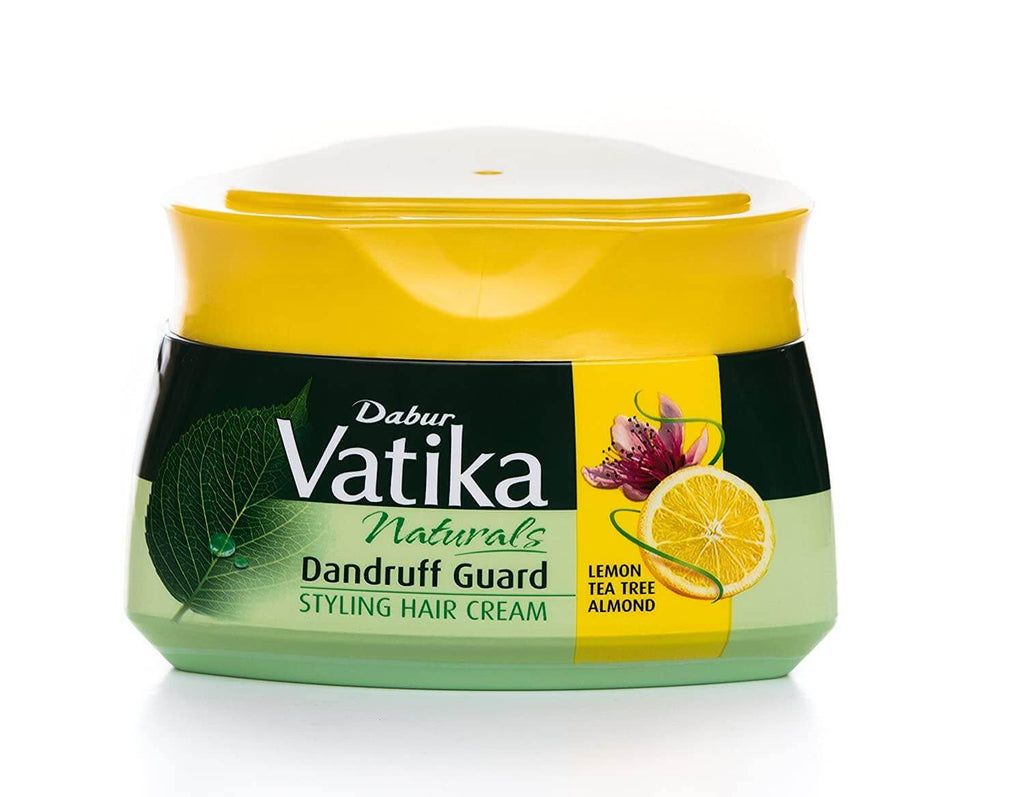 Dabur Vatika Naturals Dandruff Guard Styling Hair Cream - Lemon, Tea Tree, Almond - 140ml