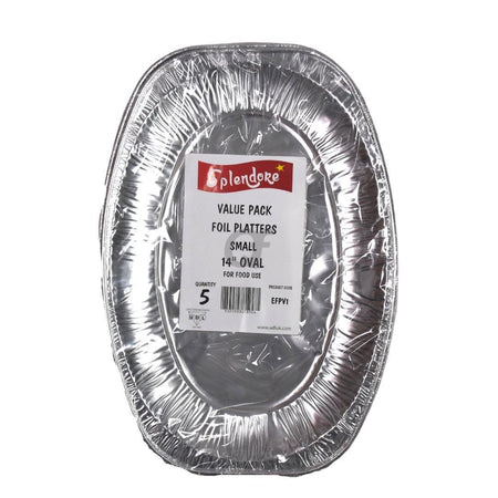 Splendore 5 Value Pack Foil Platters Small 14" Oval
