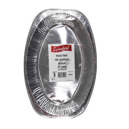 Splendore 3 Value Pack Foil Platters Medium 17" Oval