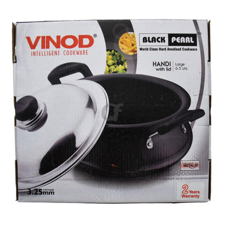 Vinod Hard Anodised Handi with Lid Large 6.5 Ltrs