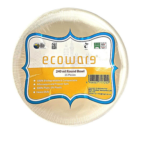 Ecoware 240ml Round Bowl 25 pieces