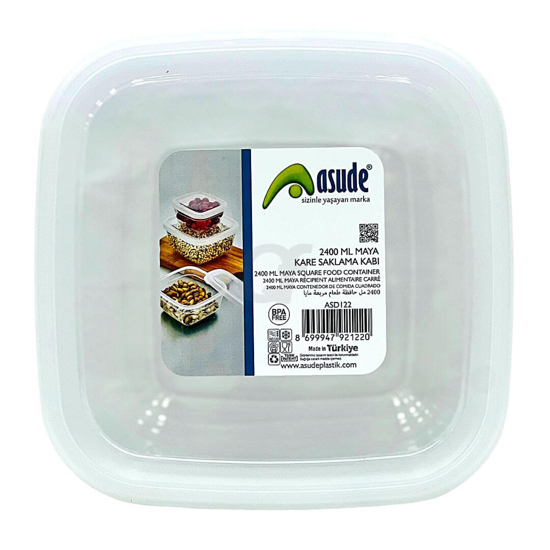 Asuda Container Set Asude air 2400ml maya square food container