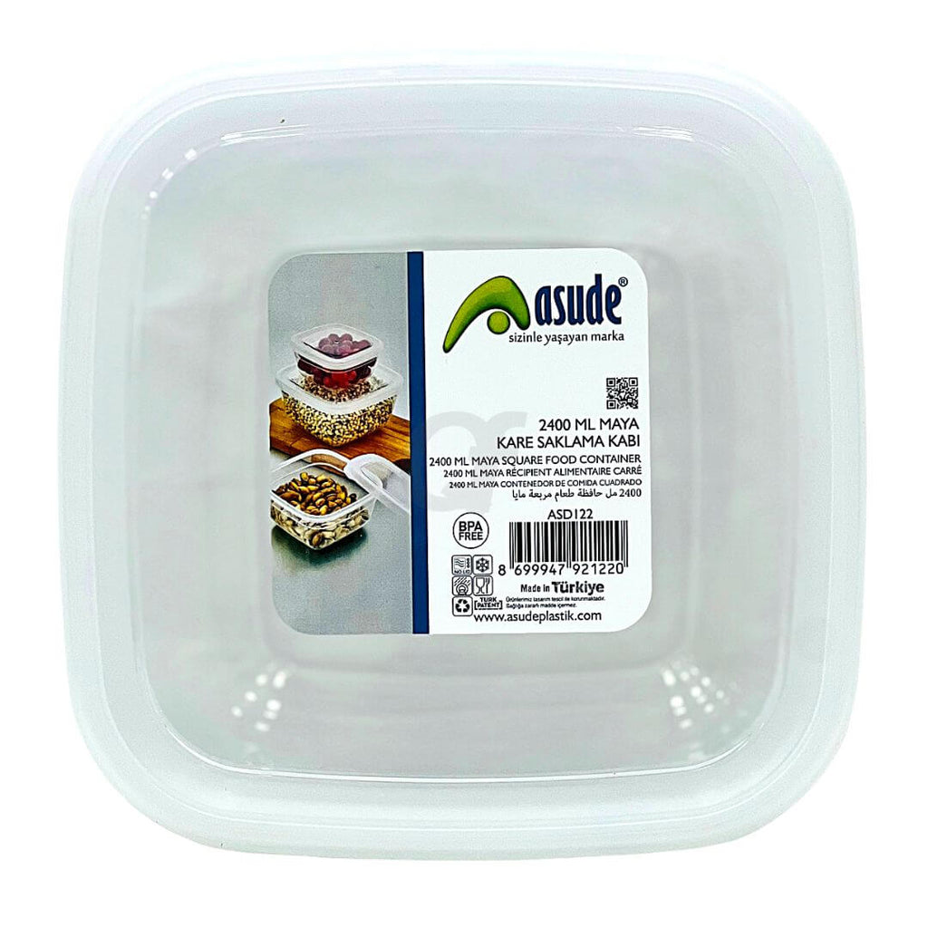 Asude air 2400ml maya square food container