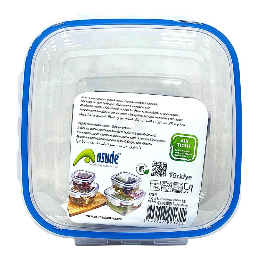 Asuda Container Set Asude 1500ml square airtight food container