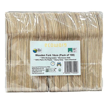 Ecoware wooden fork 16 cm