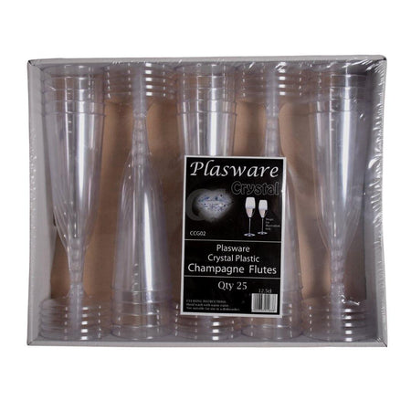 Plasware Crystal Plastic Champagne Flutes