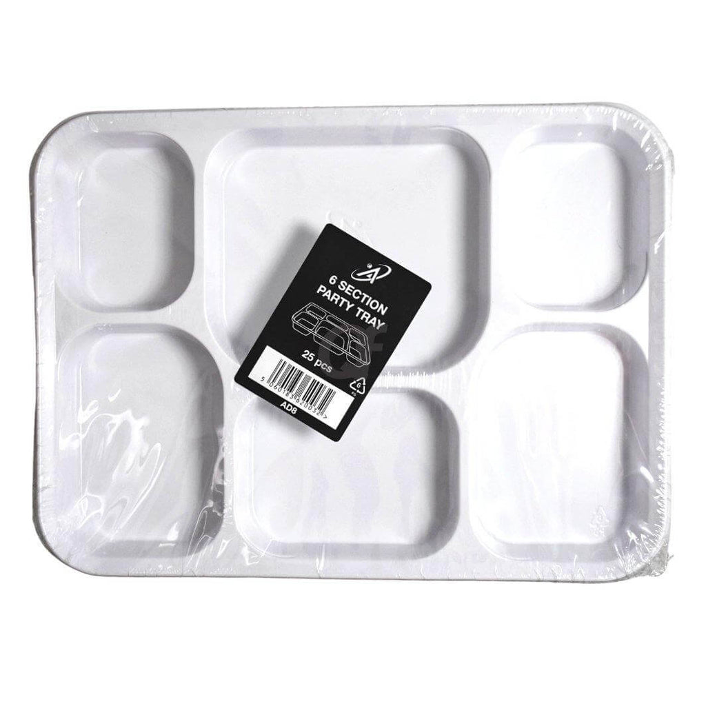 AD8 6 Section Party Tray 25 pcs