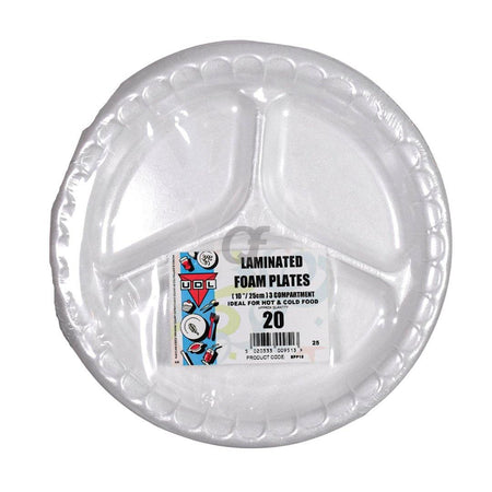 UDL 20 Laminated Foam Plates 25cm