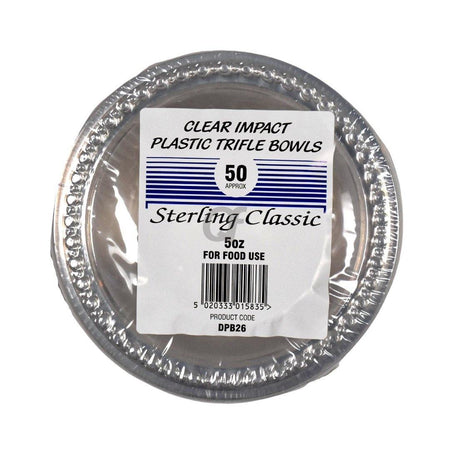 Sterling Classic 50 Clear Impact Plastic Trifle Bowls 5oz
