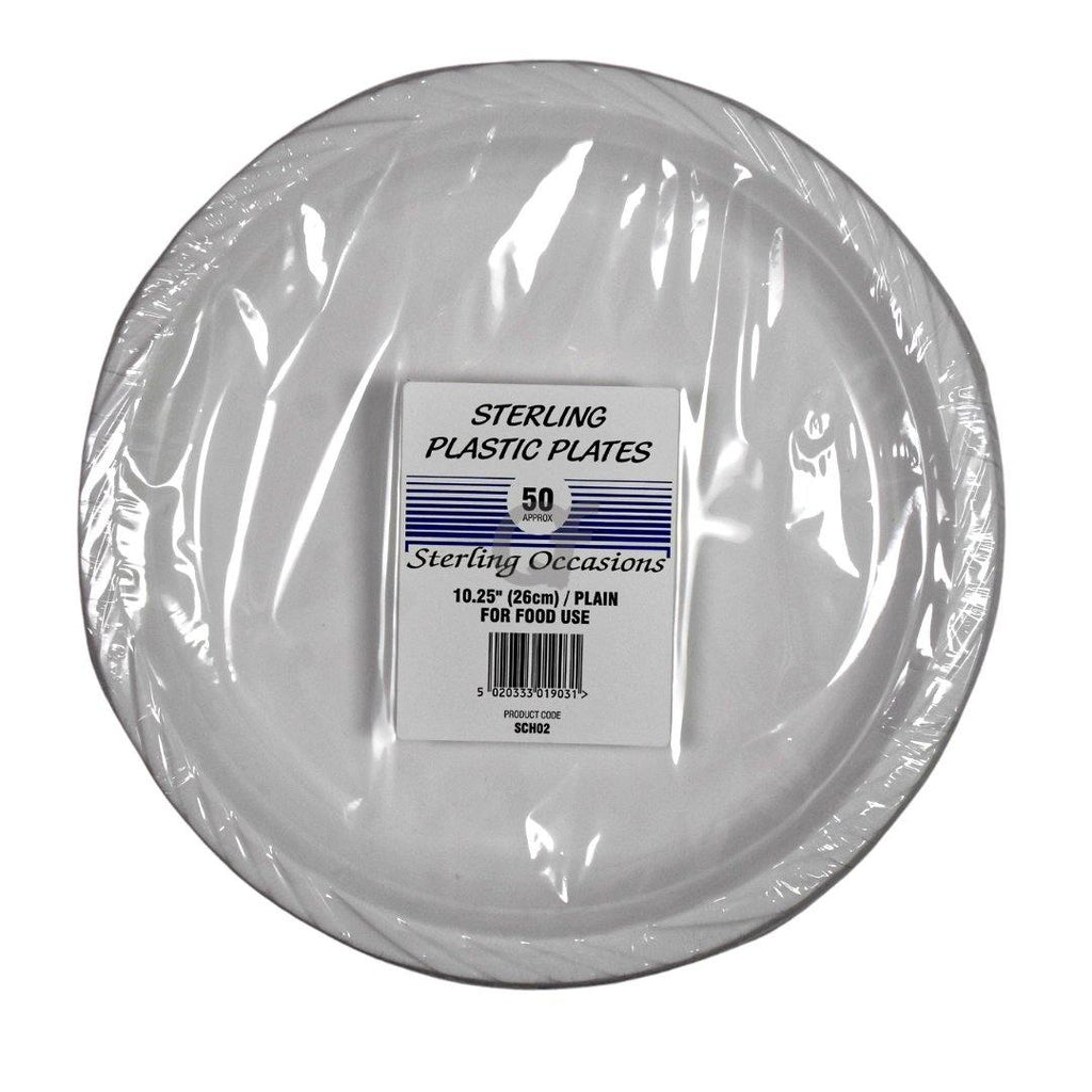Sterling Classic 50 Clear Impact Plastic Plates 26cm
