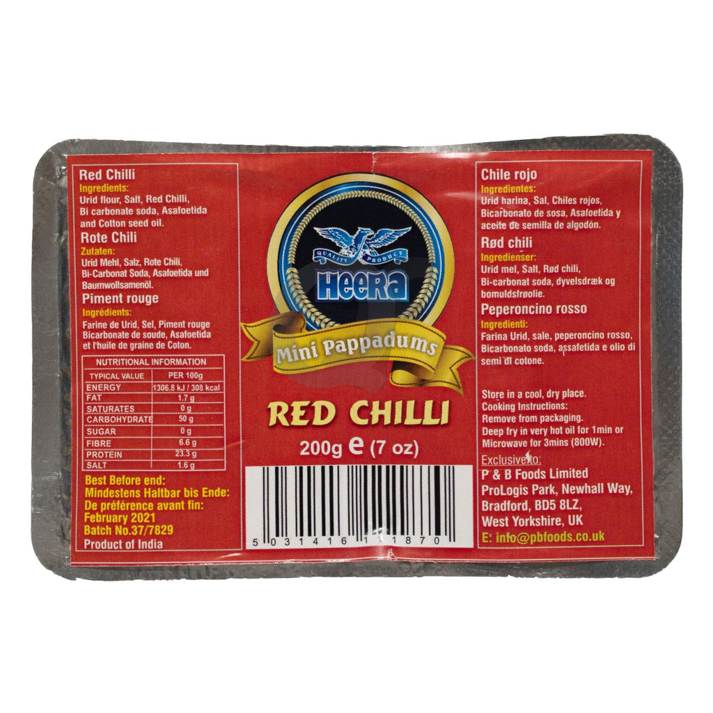 Heera Red Chilli Papad 200g