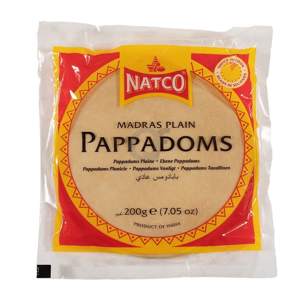 Natco Madras Plain Pappadoms 200g