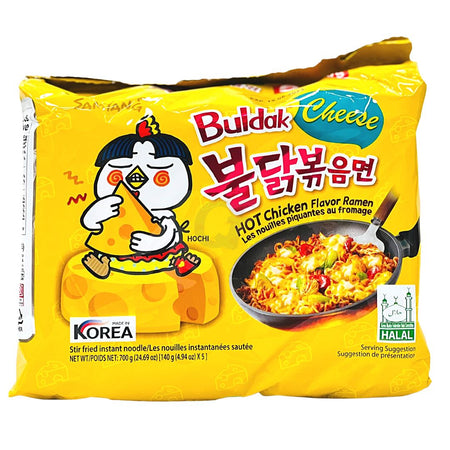 Samyang buldak cheese hot chicken flavour ramen(pack of 5)