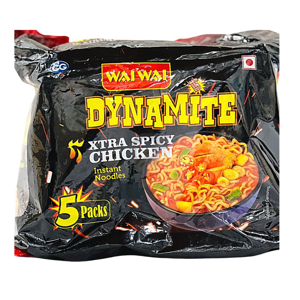 Wai wai dynamite extra spicy chicken noodles (pack of 5 )