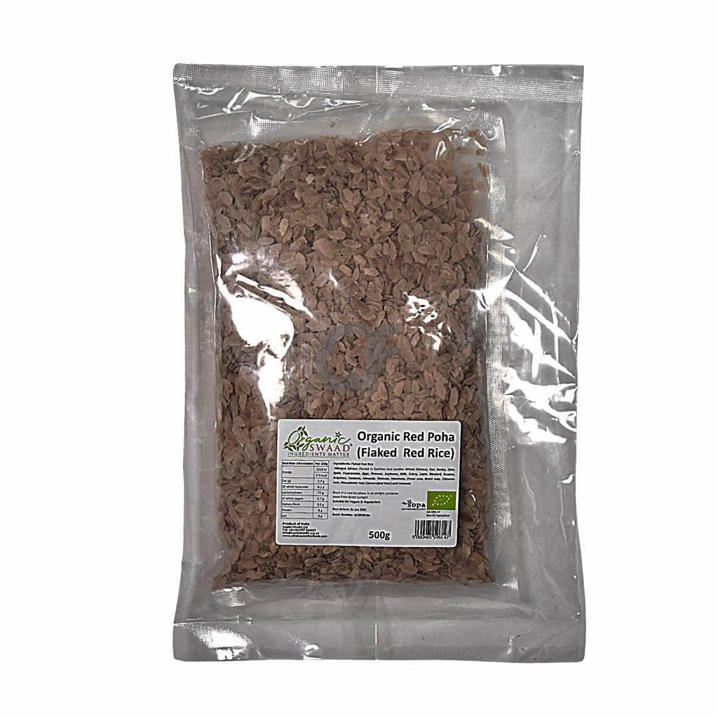 Swaad Organic Red Poha (Flaked Red Rice) 500g