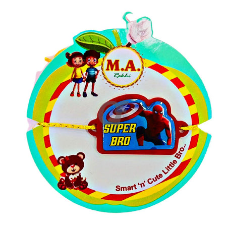 Spiderman with Captain America's Shield Rakhi