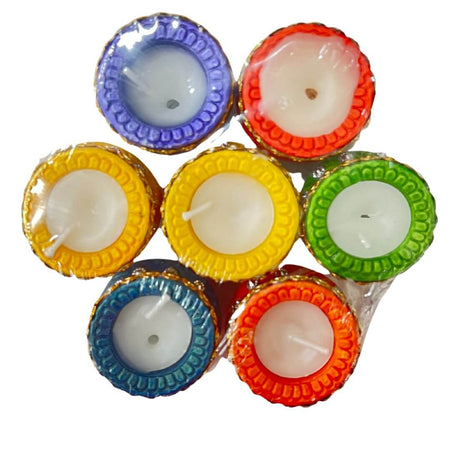 Fancy Diya S.Wax Matki Diya (set of 7)
