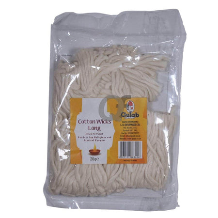 Gulab Cotton Wicks Long - Diva Ni Vaat - 20g