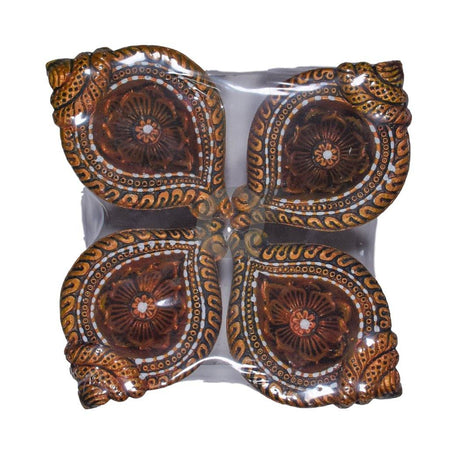 Quality Foods Fancy A.P.N Diya (Set of 4)