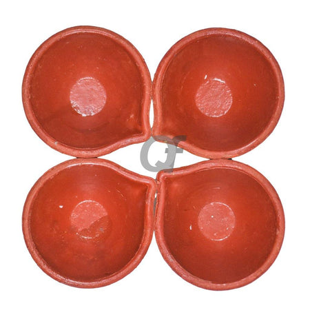 Quality Foods S.P Plain Diya 3 inch (Set of 4)