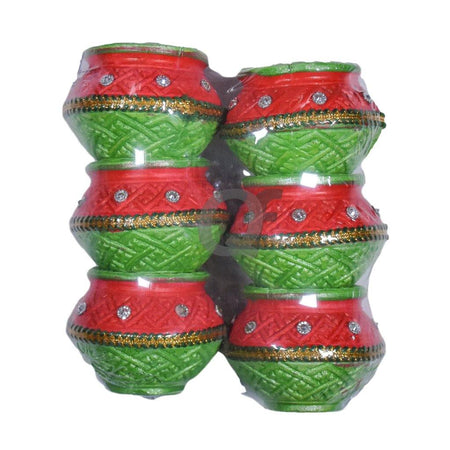 Quality Foods S.Pooja Matki Diya (Set of 6)
