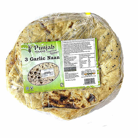 Punjab Naans 3 Garlic Naan