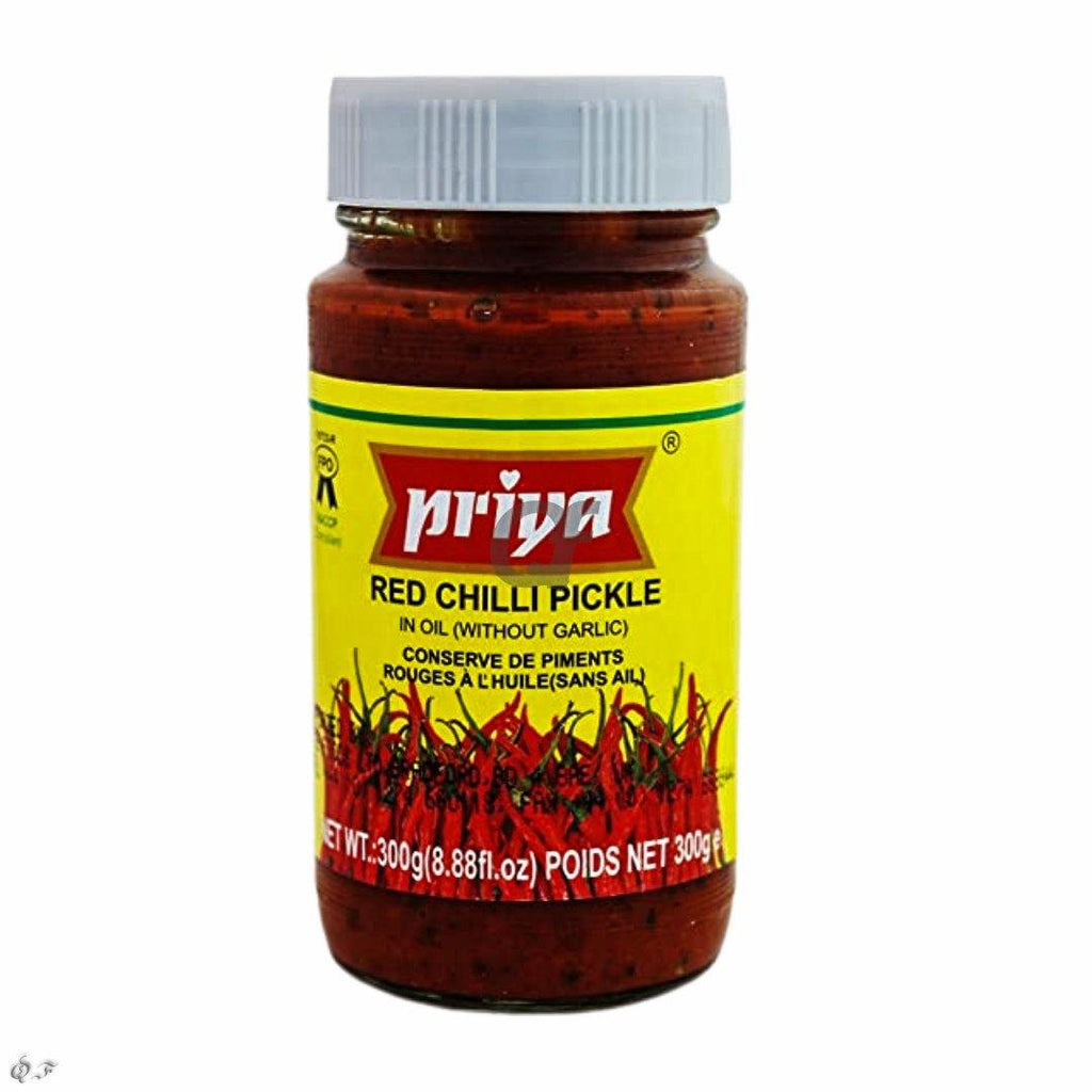 Priya Red Chilli Pickle In Oil (Without Garlic) 300g