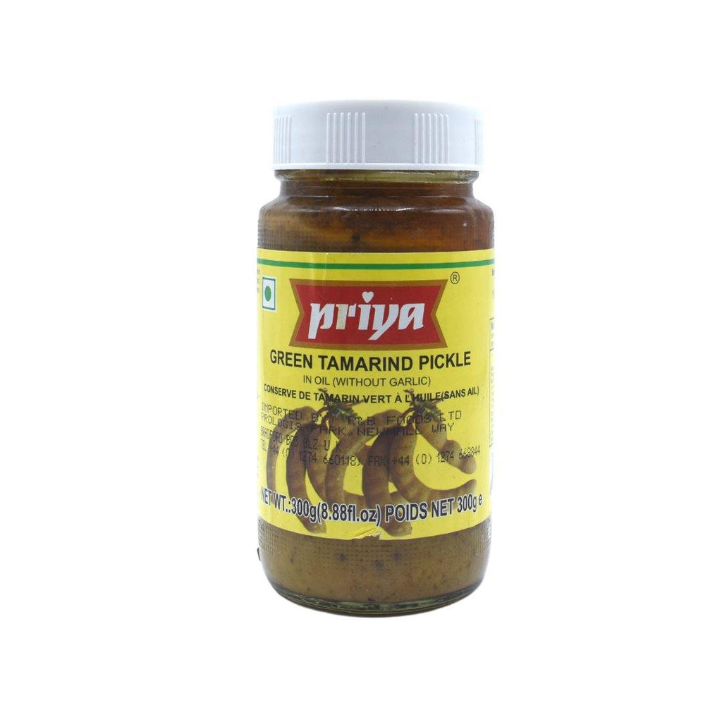 Priya Green Tamarind Pickle In Oil (Without Garlic) 300g