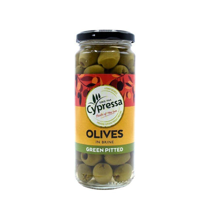 Cypressa Green Pitted Olives in Brine 340g