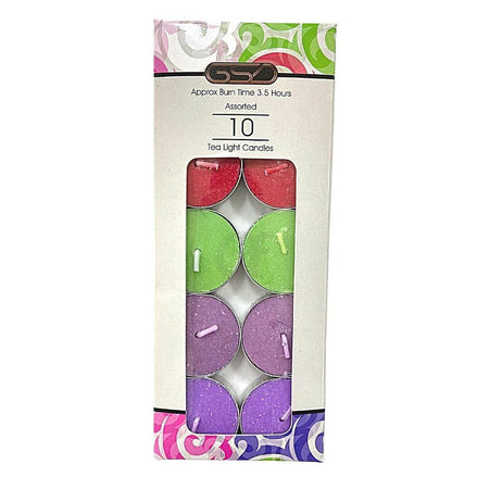 Gsd Assorted 10 tea light candles