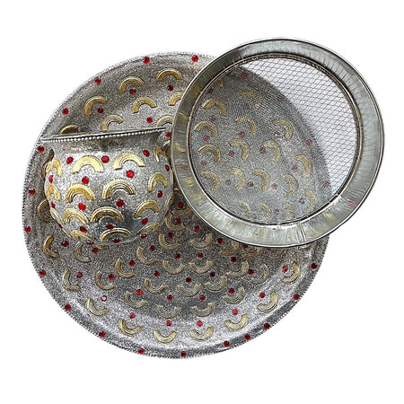 Karvachauth set design -Silver