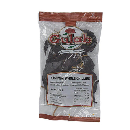 Gulab Kashmiri Whole Chillies 100g