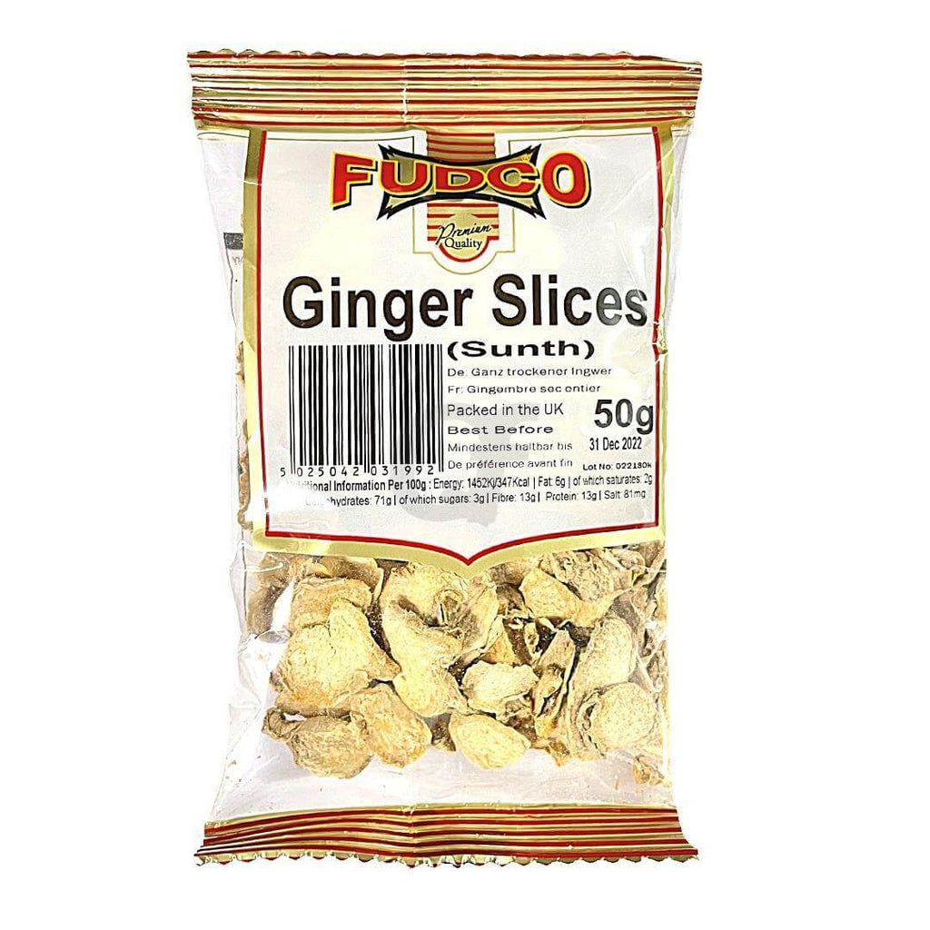 Fudco Ginger Slices (Sunth) 50g